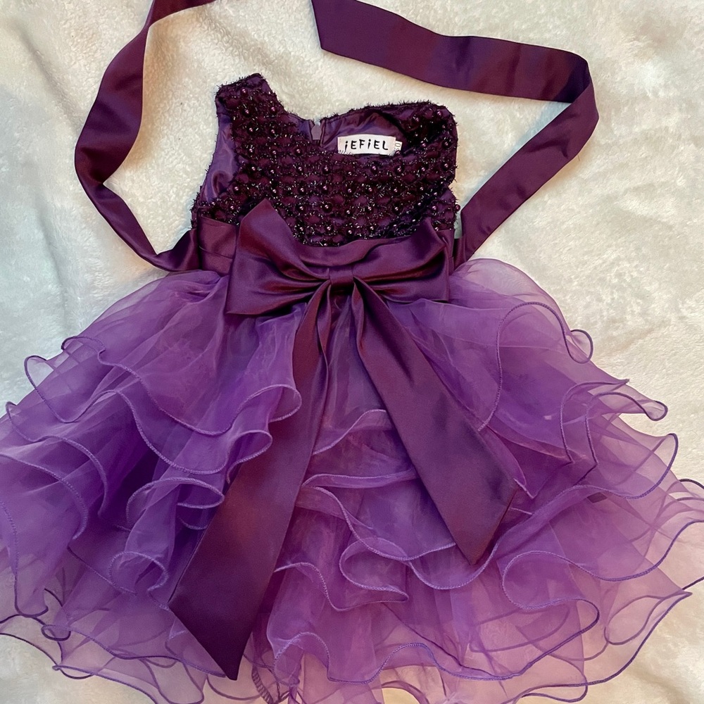 Purple baby girl dress